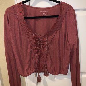 AEO Lace Up Top